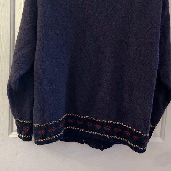Snowy Peak Woman's 100% Merino Lambswool Fair Isle Sweater Sz Sm - Picture 8 of 12